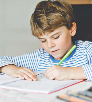 Young student studying